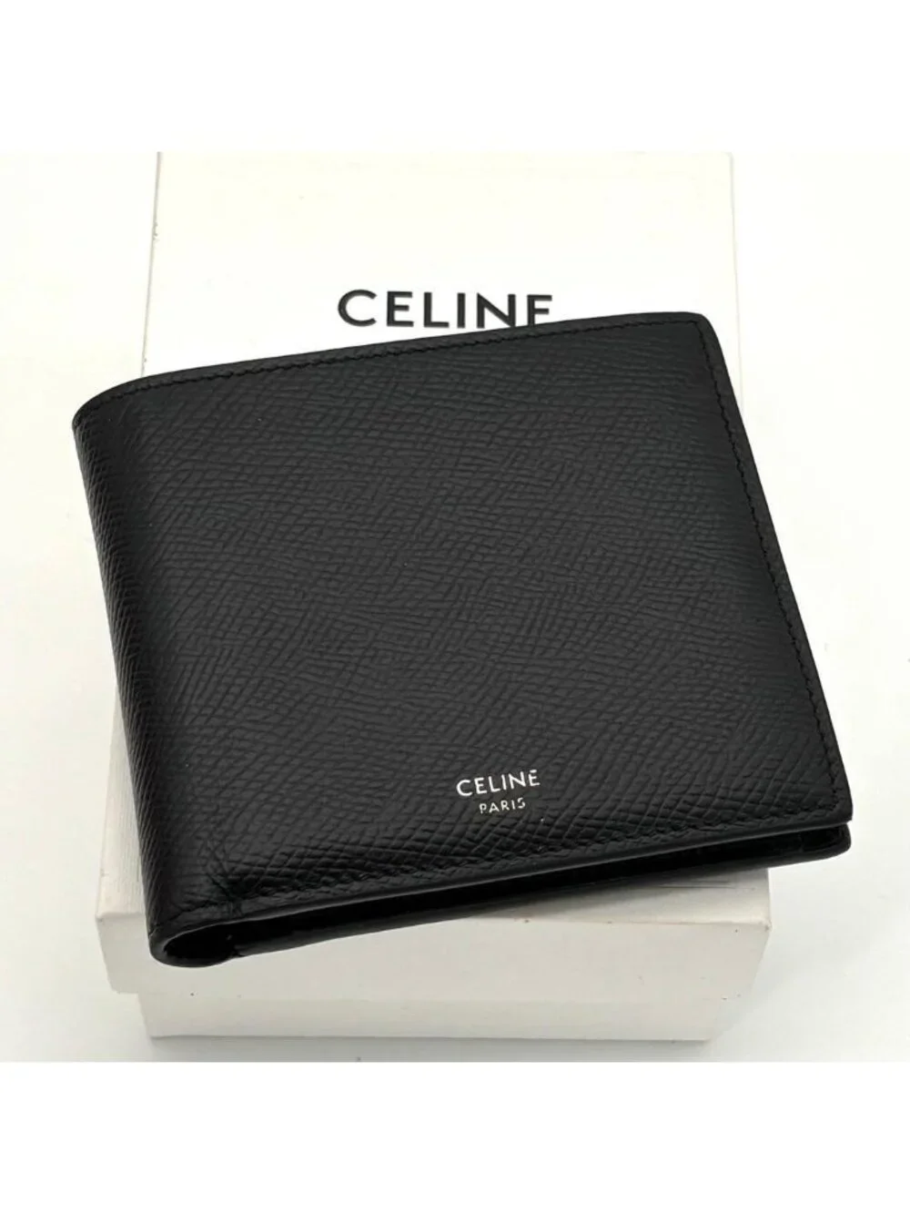 Celine Bifold Wallet Leather Black